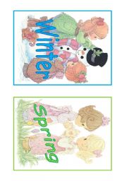 English worksheet: seasons Flash Cards