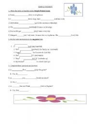 English Worksheet: Full simple present practice