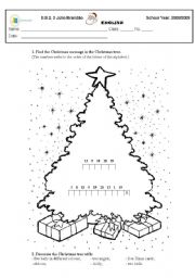 English Worksheet: Christmas Worksheet
