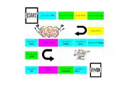 English Worksheet: opposite board game