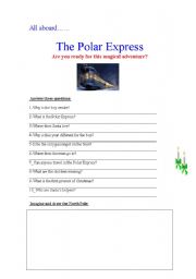 English Worksheet: THE POLAR EXPRESS MOVIE