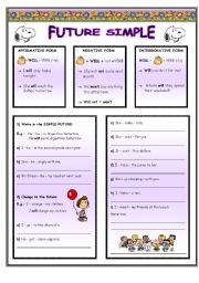 English Worksheet: FUTURE SIMPLE