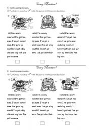 English Worksheet: Scary monsters!