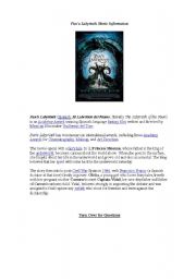 English worksheet: Pans Labyrinth Movie Worksheet