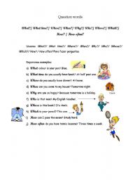 English worksheet: Wh questions