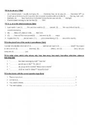 English worksheet: ESL grammar test