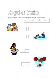 English Worksheet: Regular verbs
