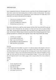 English Worksheet: Reading Comprehension Passages