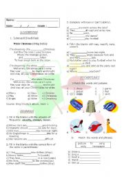 English Worksheet: English Written Test