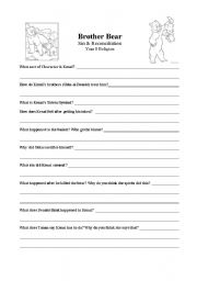 English Worksheet: Brother Bear