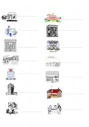 English Worksheet: Places of Interest