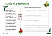 English Worksheet: A Christmas Poem