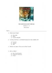 English Worksheet: The Chronicles of Narnia - 2