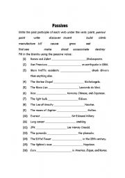 English Worksheet: passive voice