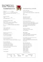 Worksheet for song 