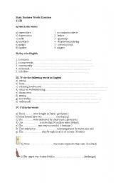 English Worksheet: Basic Business Words Exercises