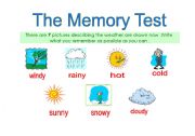 English worksheet: memory test