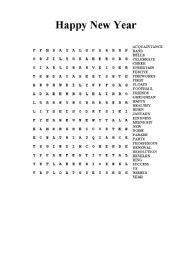 English Worksheet: Happy New Year