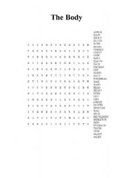 English Worksheet: The Body