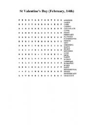 English Worksheet: Valentines Day