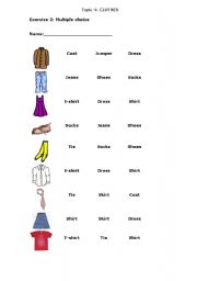 English worksheet: clothes