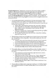 English Worksheet: Paraphrases