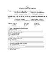 English Worksheet: aGREEING AND DISAGREEING