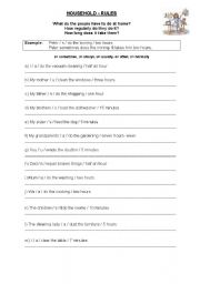 English Worksheet: Household