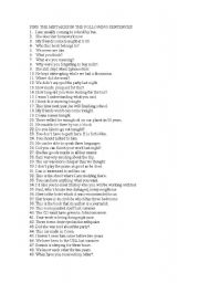 Find the mistakes in the following sentences