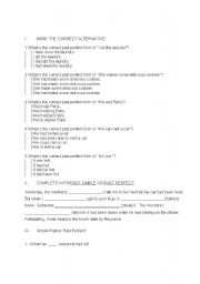 English worksheet: Past Perfect or Simple Past