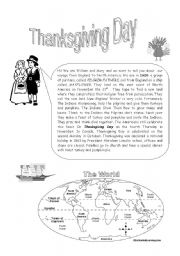 English Worksheet: thanksgiving day