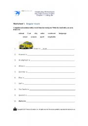 English worksheet: nouns