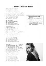 English Worksheet: Songtext activity Anouk 