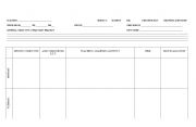 English Worksheet: Weekly Lesson Planner template