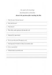 English Worksheet: The Good Will Hunting - Questionnaire