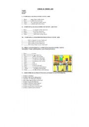 English Worksheet: THERE IS , ARE