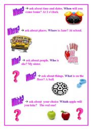 English Worksheet: Question Words -1