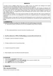 English Worksheet: TWO TESTS ON IMMIGRATION  