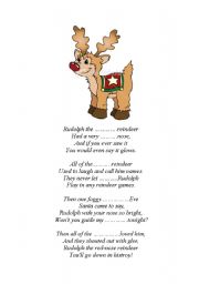 English Worksheet: Rudolph the red-nosed reindeer