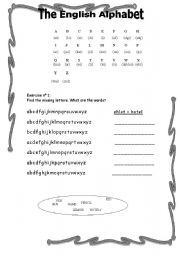 English worksheet: English alphabet