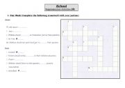 English worksheet: School :Supplementary Activities (Part2)