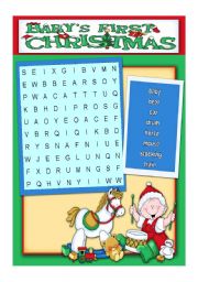 English Worksheet: Babys First Christmas