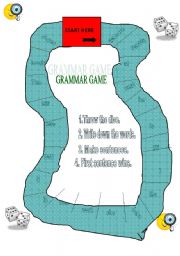 English Worksheet: Grammar board game