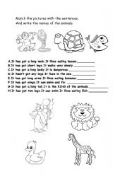 English Worksheet: FIND THE NAMES OF THE ANIMALS