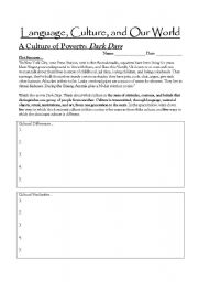 English worksheet: Dark Days Project