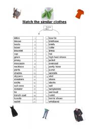 English Worksheet: Clothes vocabulary