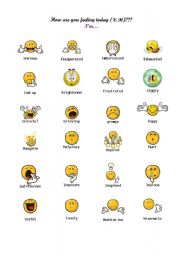 English Worksheet: feelings part 2/3