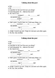 English worksheet: Simple past dialogue