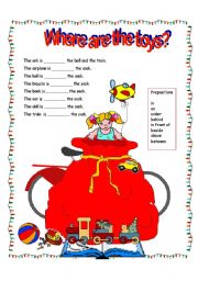 English Worksheet: Where are the toys?