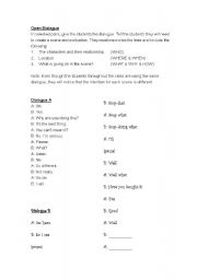 English Worksheet: Open dialogue